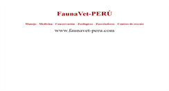 Desktop Screenshot of faunavet-peru.com